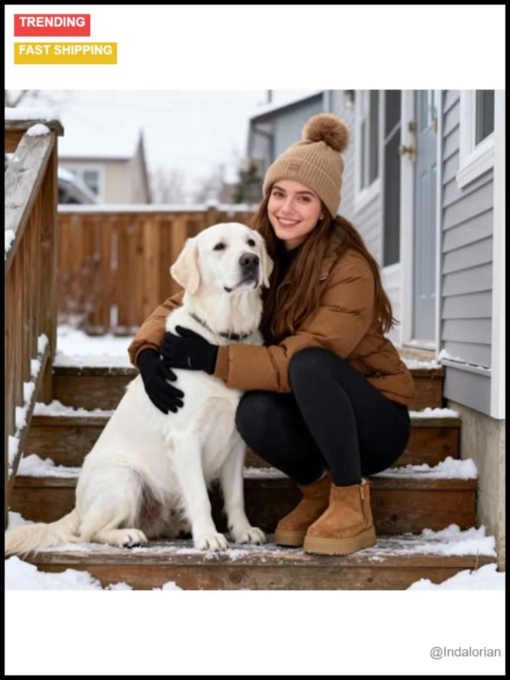 Women's Suede Platform Ankle Snow Boots with Faux Fur Lining